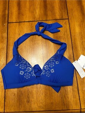 Liz Claiborne Royal Blue Bikini Top Size 10